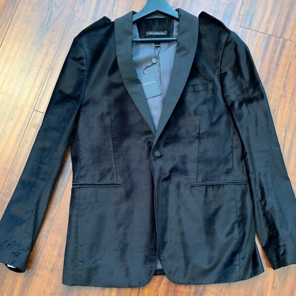 Black velvet dinner jacket